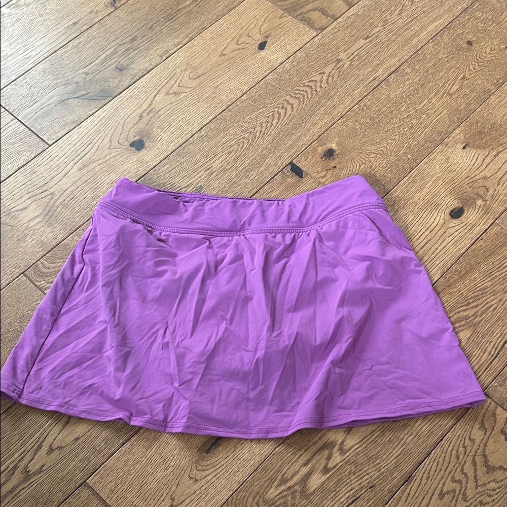 Like new Sz 4 Lands' End Women's swim Skirt in Purple fully lined w panty